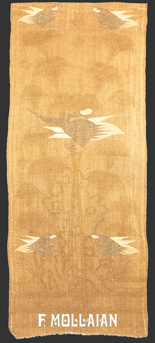 Antique Textile Mongolia Crain Bird Design n°:640950